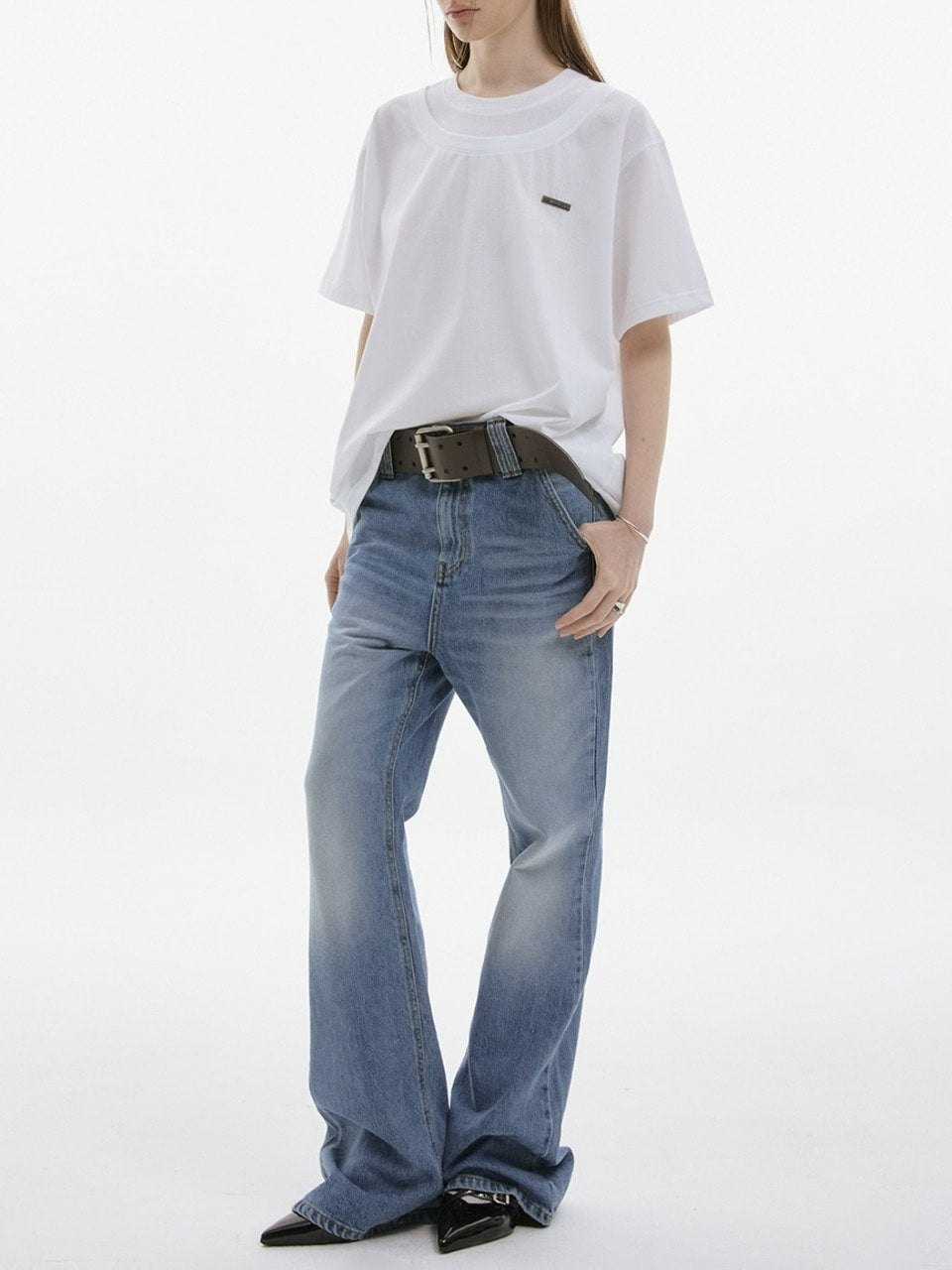 【ESC STUDIO】attractive bootcut jeans/ 【イーエスシーステュディオ】アトラクティブブーツカットデニムパンツ