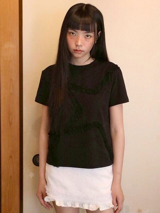 【Uglyshadow】 MESH STAR RUFFLE MINI SKIRT / 【アグリーシャドウ】メッシュスターラッフルミニスカート