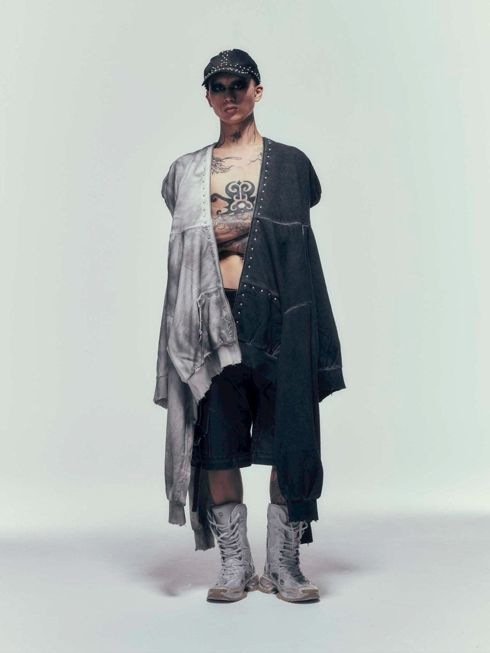 【DIG YOUR OWN GRAVE】FULLZIP STUDDED HOODIE /【ディグユアオウングレイブ】スタッズフルジップアップパーカー