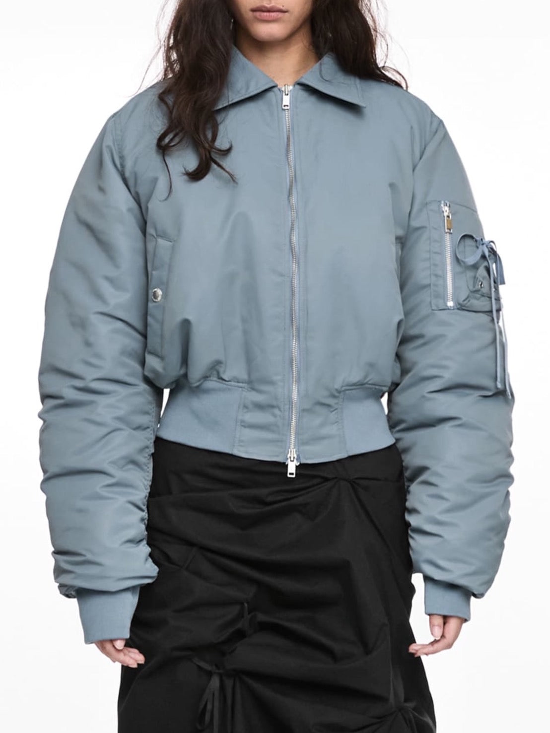 【NACHE】CROPPED BOMBER JACKET (UNISEX)