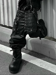 【UNIZ】8 Backs J-Cut Pants / 【ユニズ】ダーティーライクレイヤードバルーンデニムパンツ