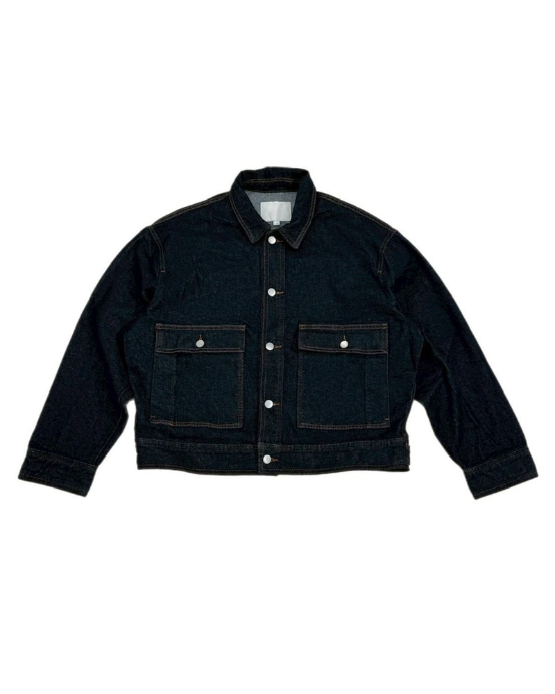 受注制【Chikashitsu +】2 pocket rigid denim jacket / 【チカシツプラス】ツーポケットデニムジャケット (2color)