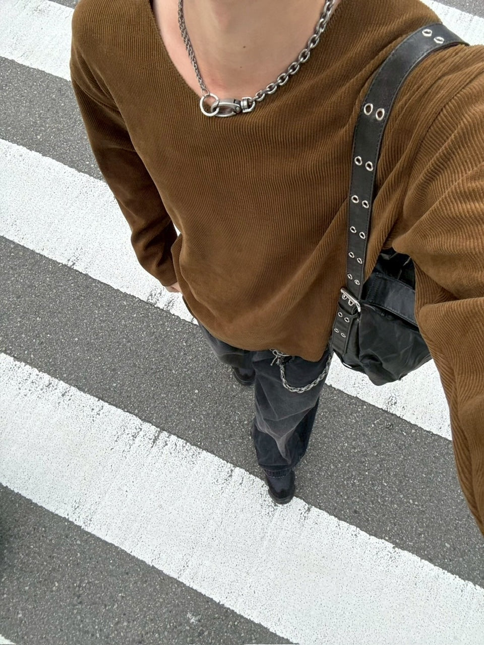 大阪店WEB限定受注制【Chikashitsu +】simple deck v neck knit / 【チカシツプラス】シンプルデッキブイネックニット (3color)