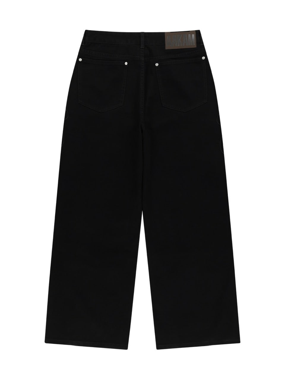 【AAKAM】Needlework Wave Cotton Pants