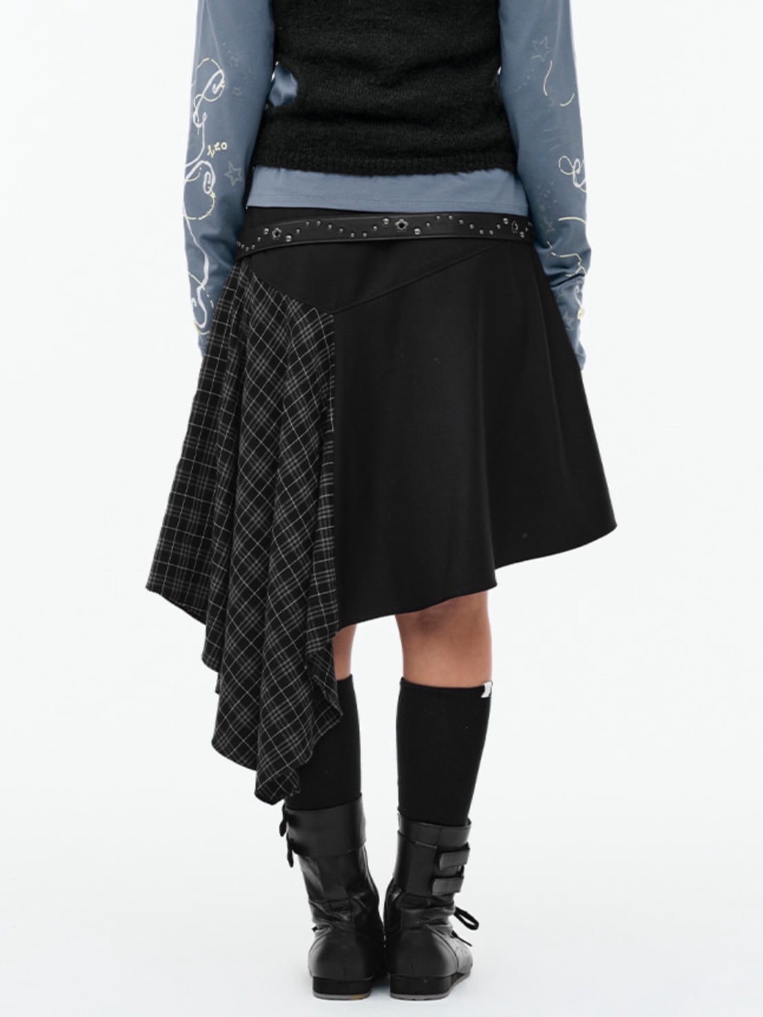 【TUOMIO】LAYERED ASYMMETRIC SKIRT / 【トゥオミオ】レイヤードアシンメトリースカート