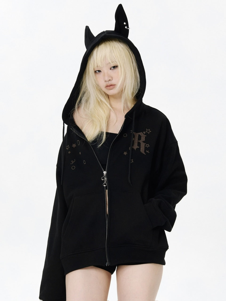 【runningHIGH】EAR ZIP UP HOODE / 【ランニングハイ】イヤージップアップパーカー