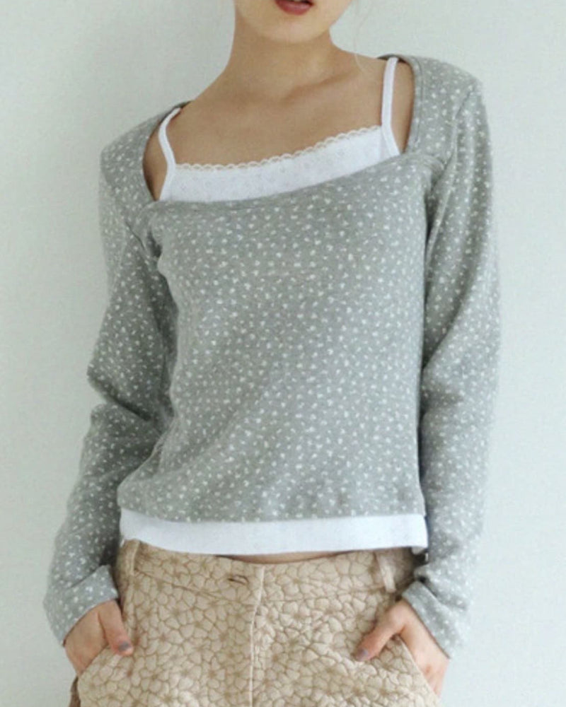 12/21 20:00 再販【Uglyshadow】FLOWER LAYERED T-SHIRT