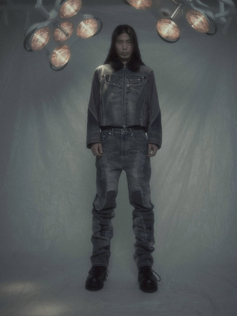 【SURGERY】Surgery fur trimming denim jacket