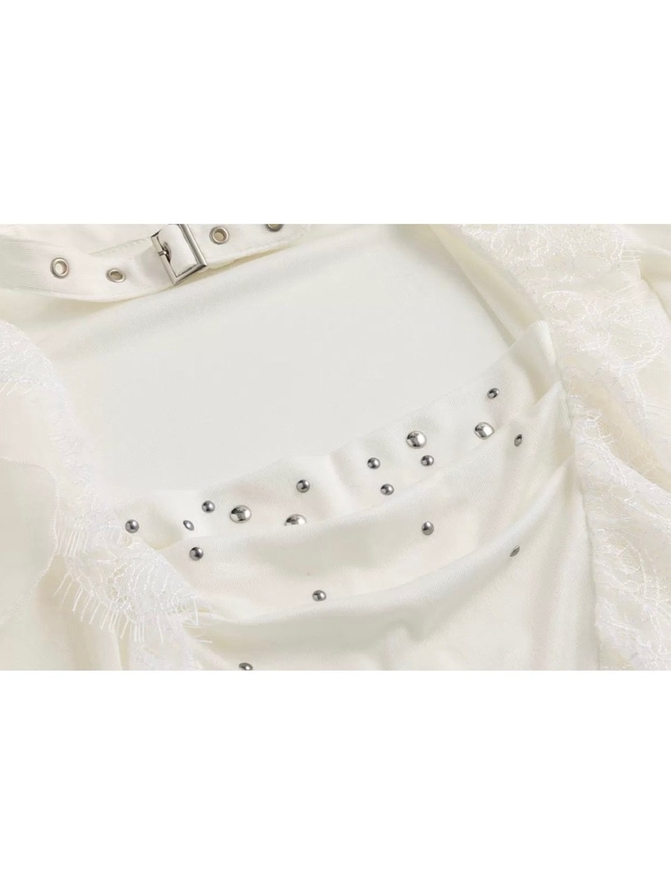 【Cest Nous】Ruffle hem top / 【セヌー】チョーカー付きアシンメトリーフリルトップス