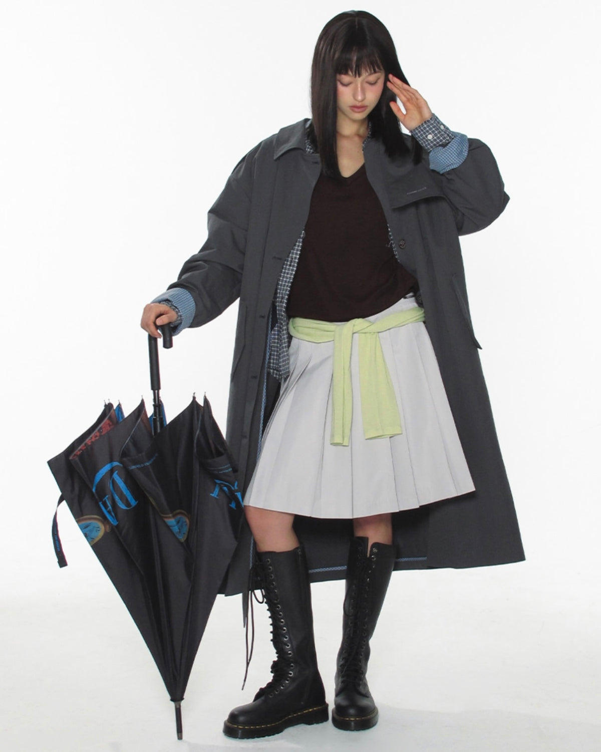 【CRANK】BELTED LONG TRENCH COAT