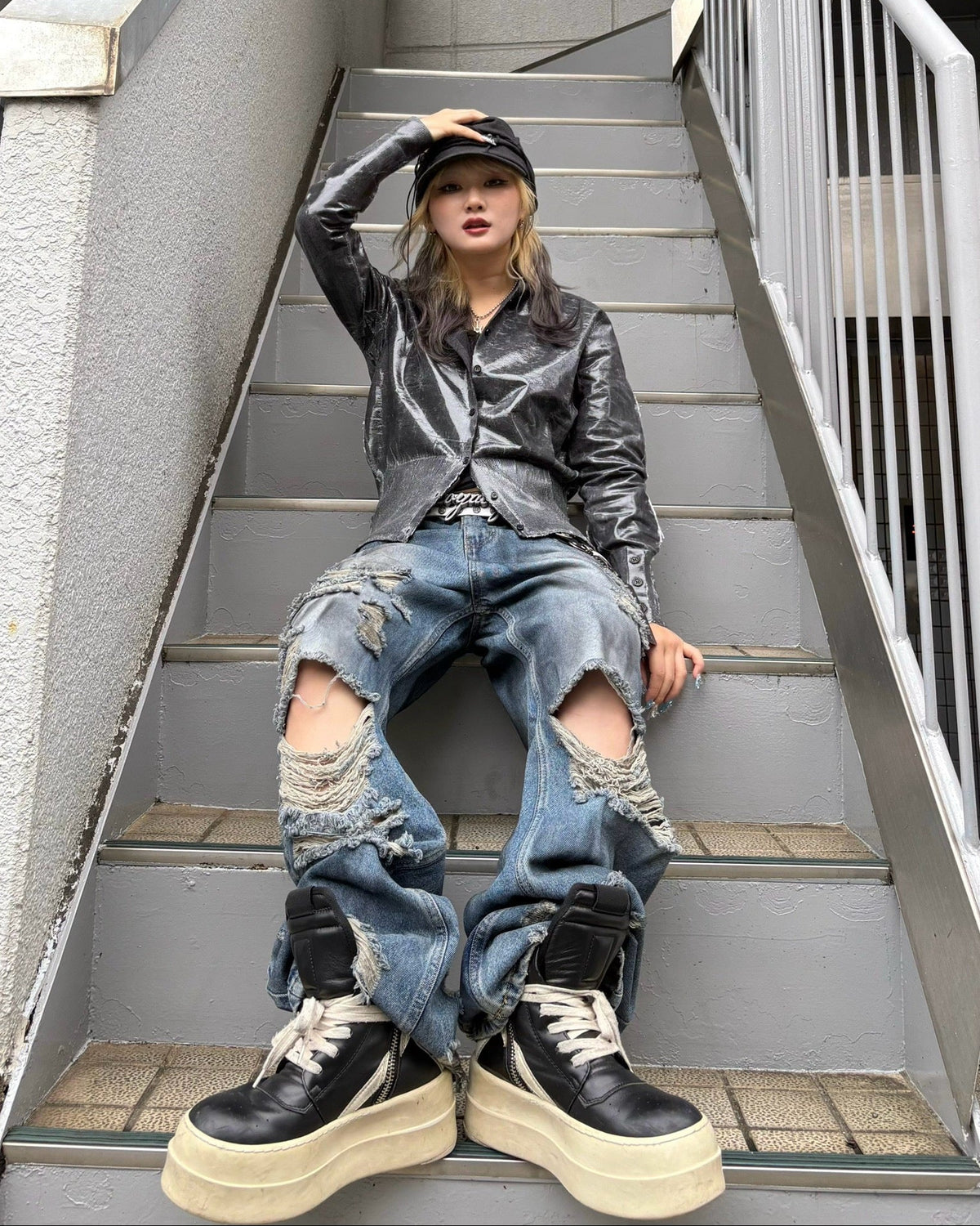 受注制【Never mind the XU】OIL WASH DISTRESSED DENIM (2color) – PRESSING WEB ...