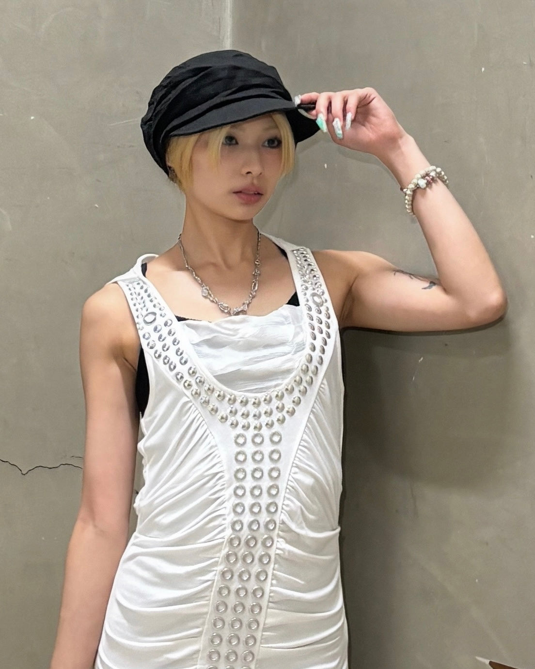 国際配送【Never mind the XU】drape casquette (3color)