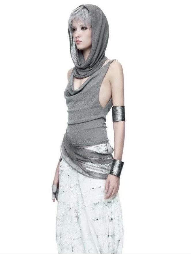 【EYE OF THE STORM】ASHEN HOOD TANK TOP