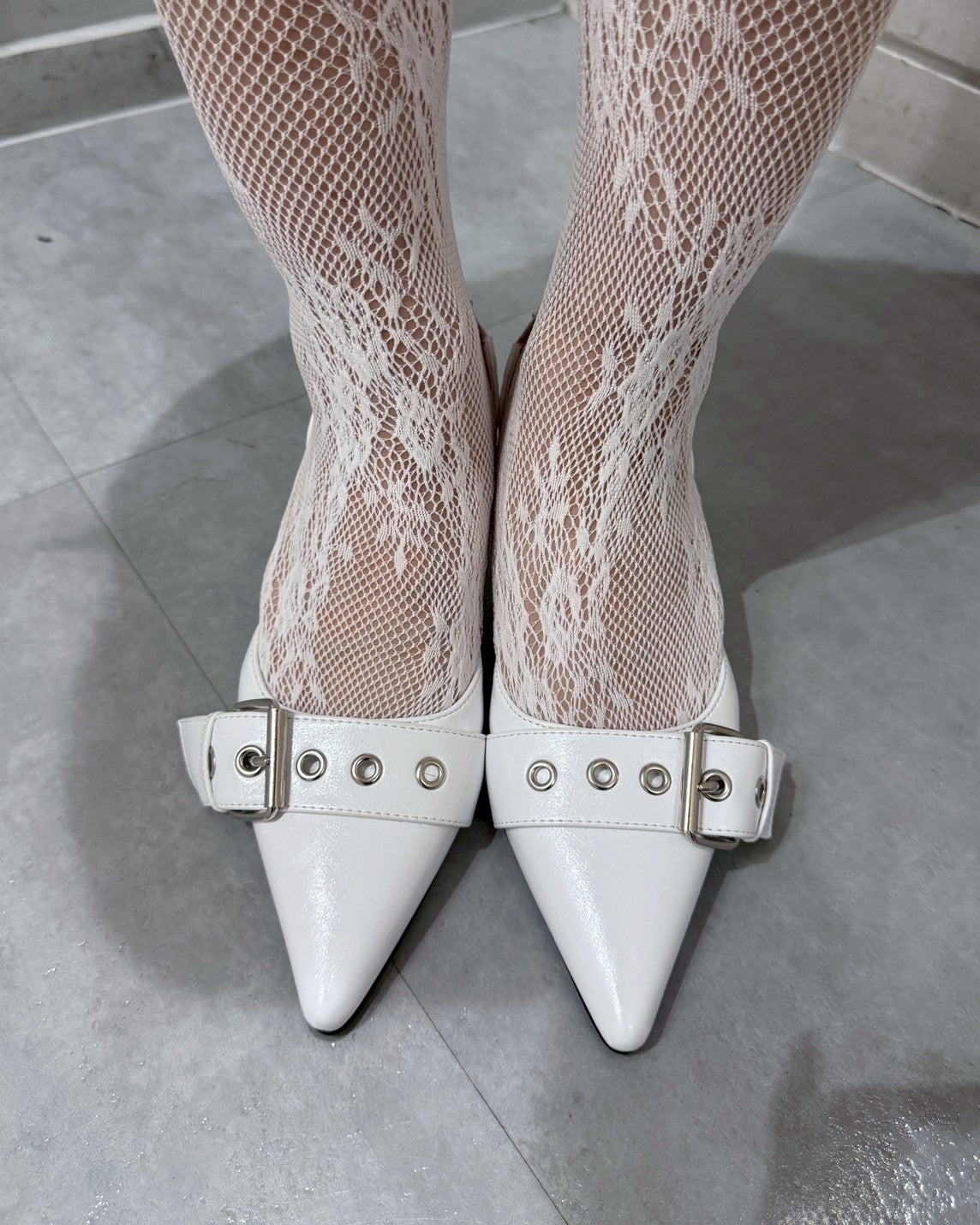 受注制【nmtc+】Buckle Strap Stiletto Slingback Heels (2color)