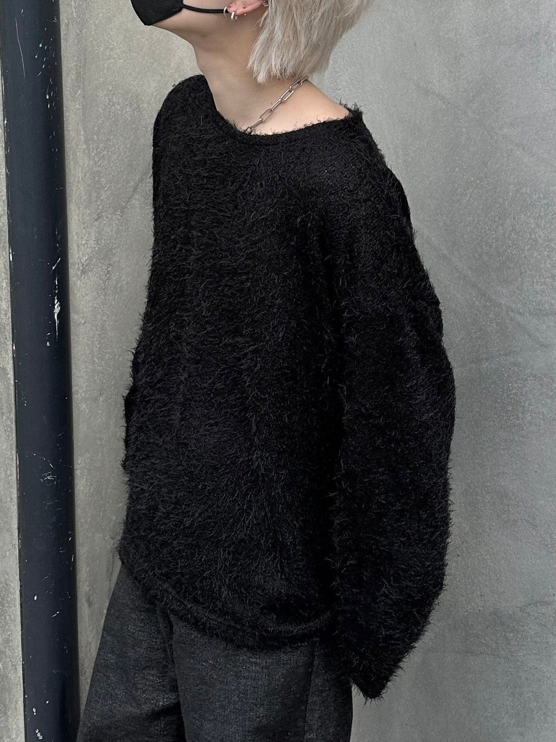 受注制【Chikashitsu +】shaggy knit (5color)