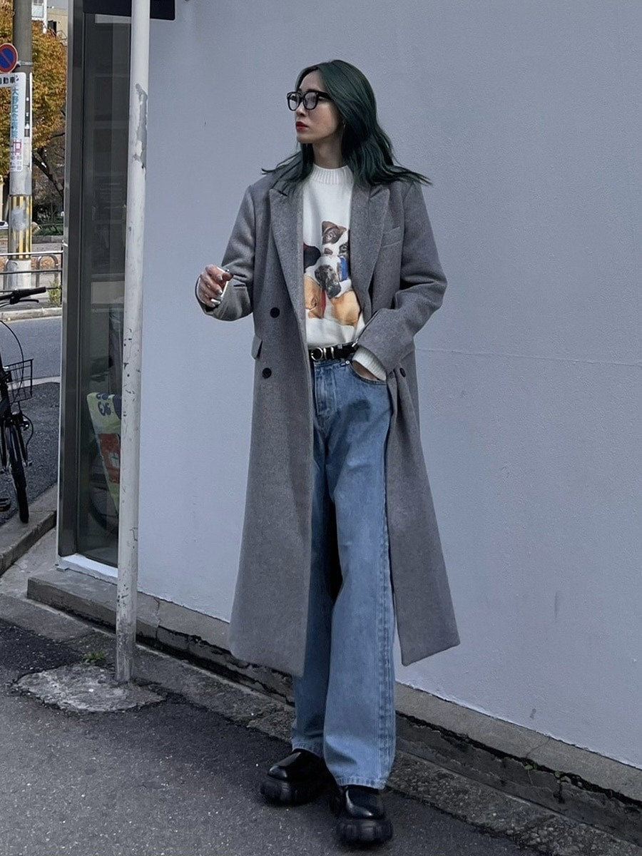 受注制【Chikashitsu +】arm zip gentleman coat (2color)