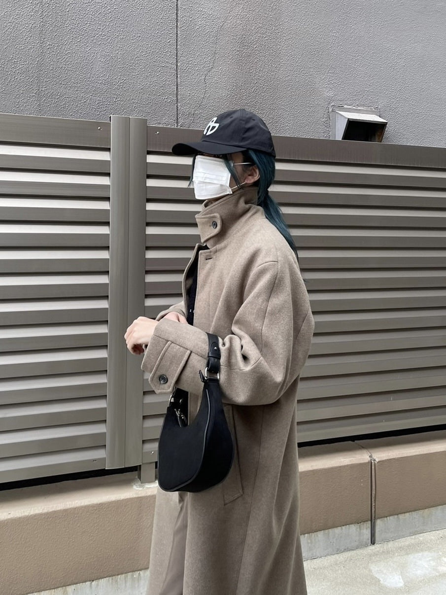 受注制【Chikashitsu +】high neck coat (3color)