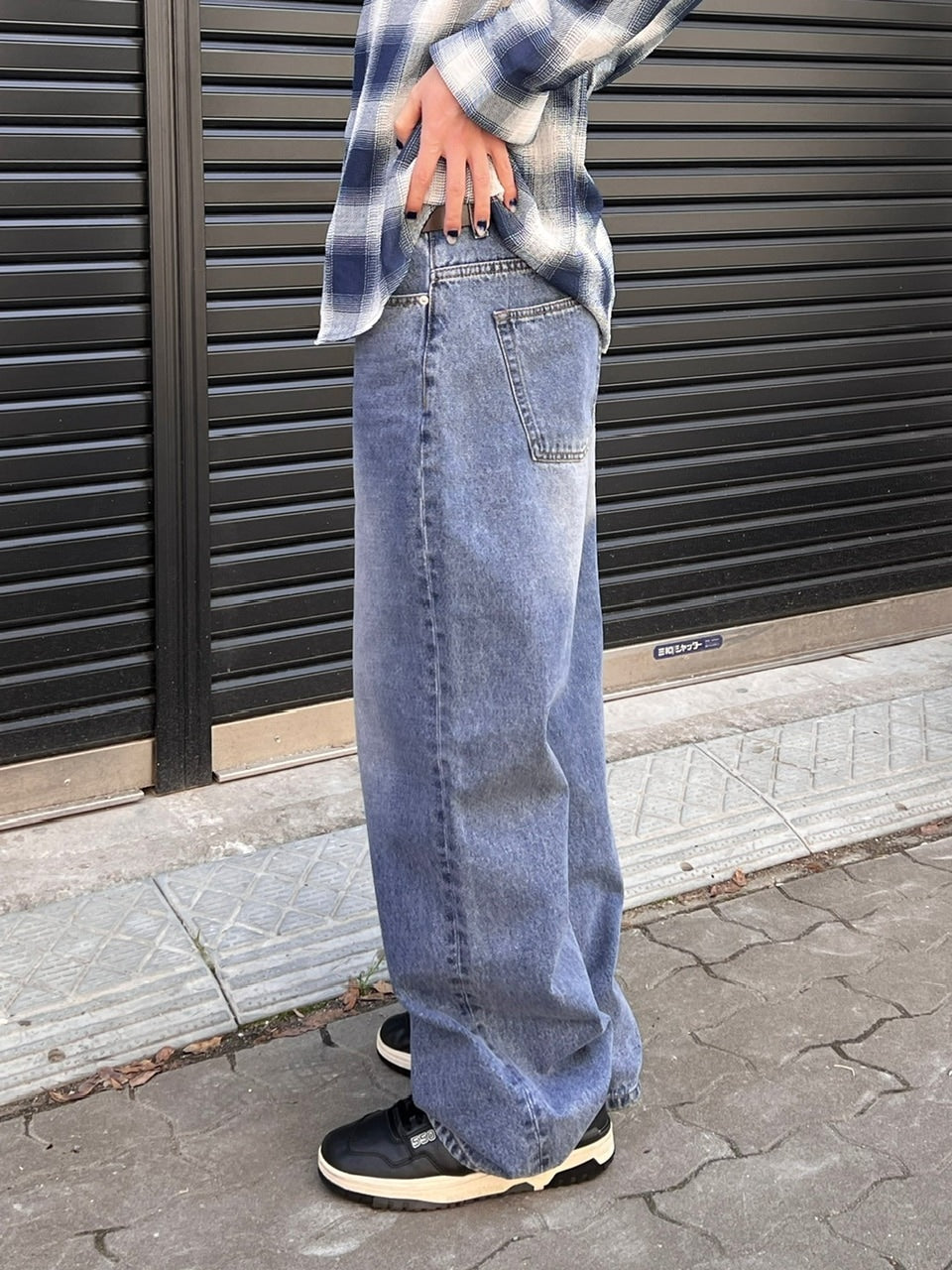 大阪店WEB限定受注制【Chikashitsu +】vintage color wash wide denim
