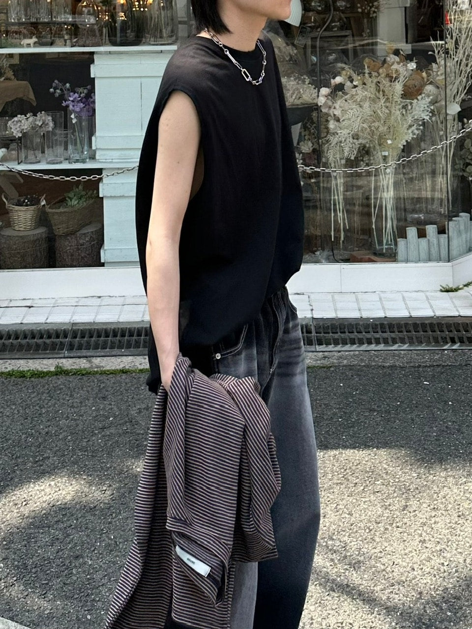 受注制【Chikashitsu +】basic cotton sleeveless (5color)