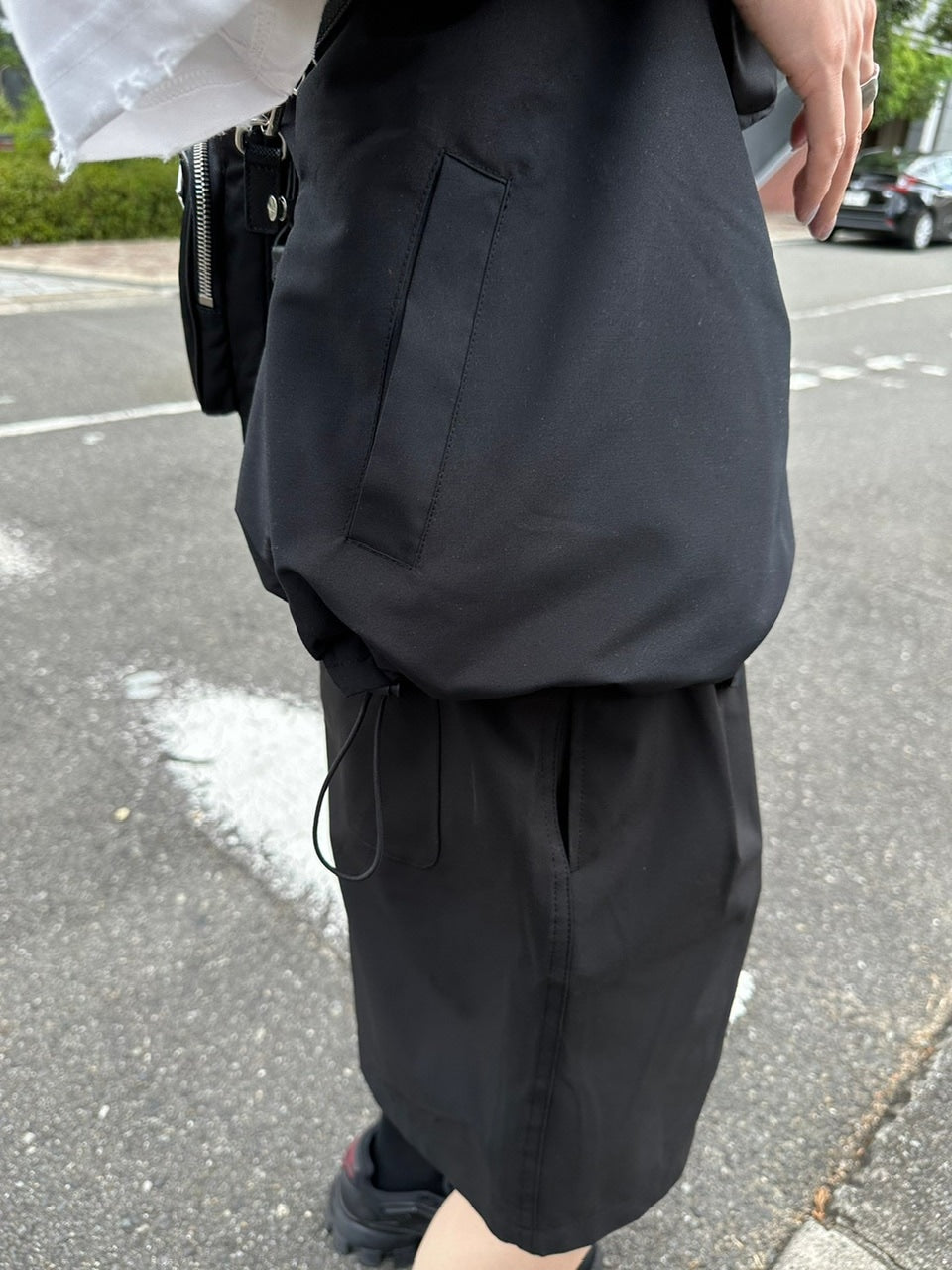 大阪店WEB限定受注制【Chikashitsu +】nylon hood vest (2color)