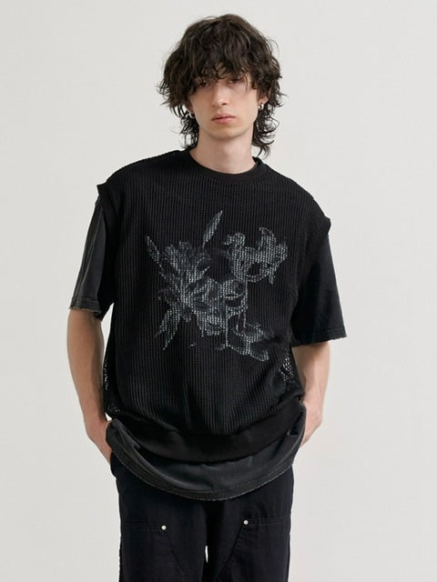 【RE:ON STUDIO】LAYERED MESH VEST