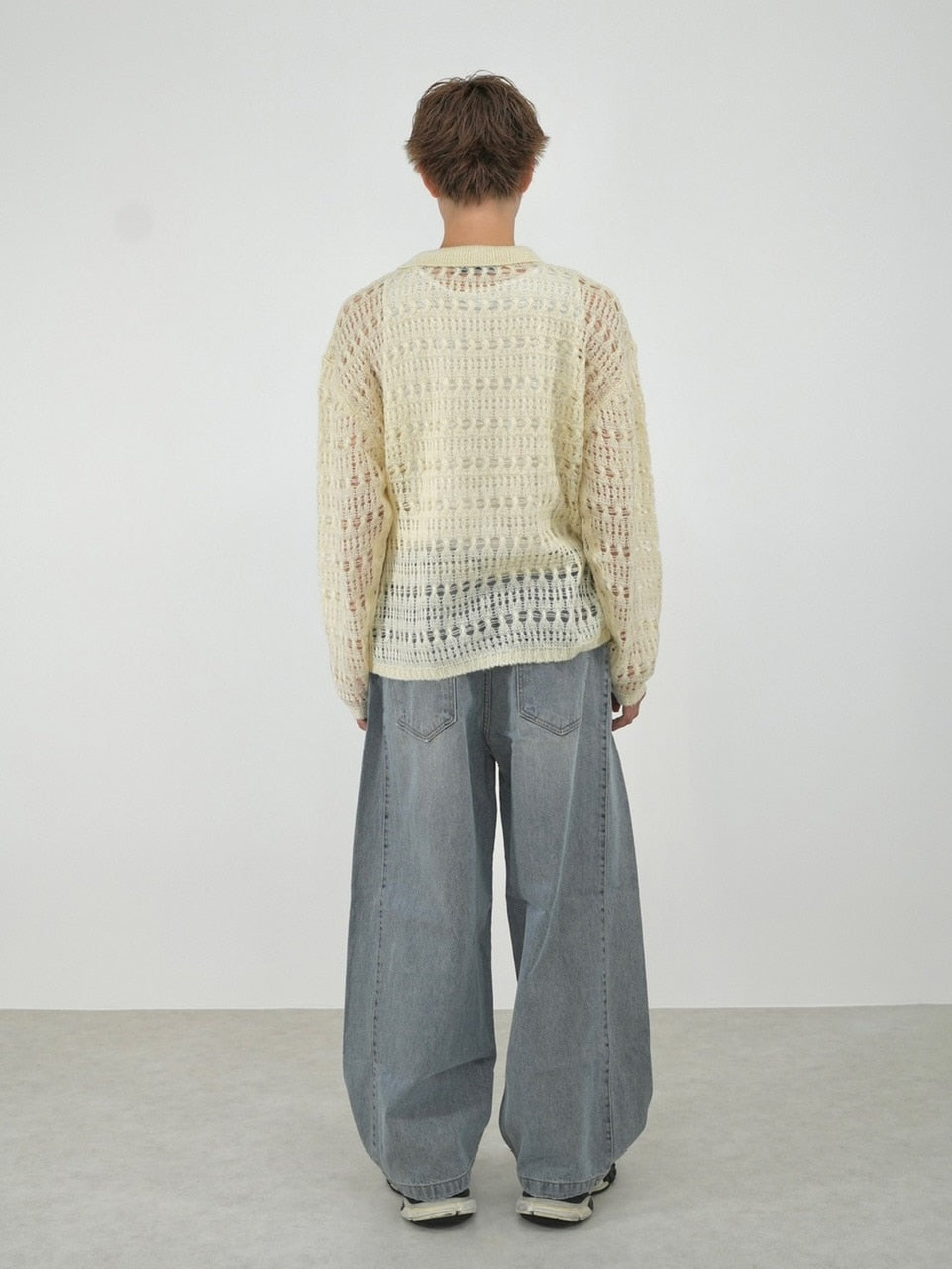 受注制【Chikashitsu +】pastry collar knit cardigan (5color)