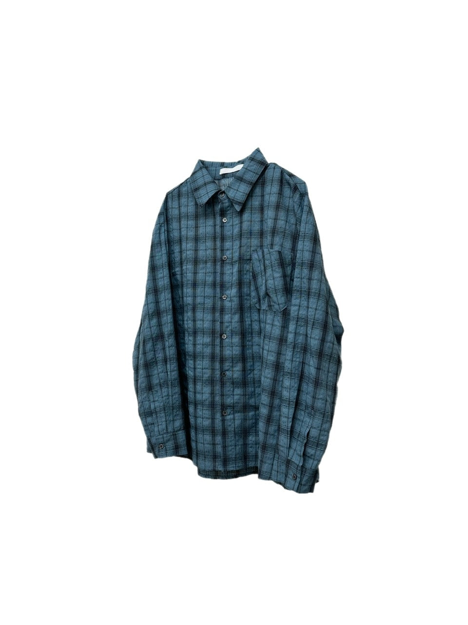 大阪店WEB限定受注制【Chikashitsu +】linen check shirt (3color)
