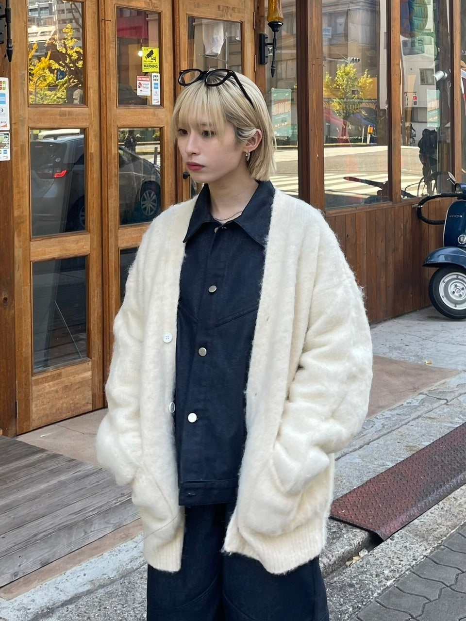 【Chikashitsu +】wool cardigan (4color)