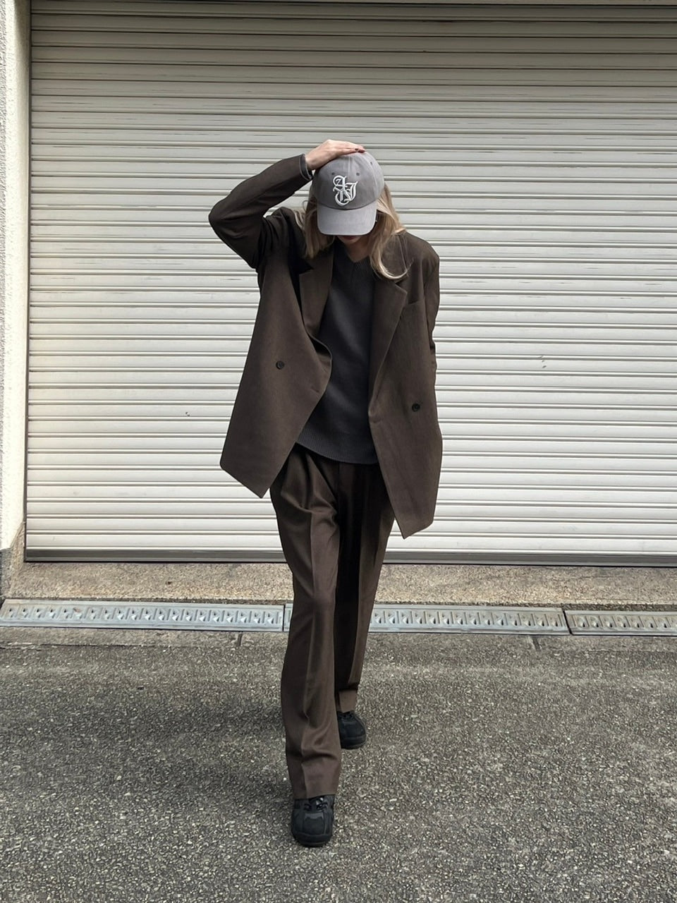 受注制【Chikashitsu +】set up overfit double jacket (3color)