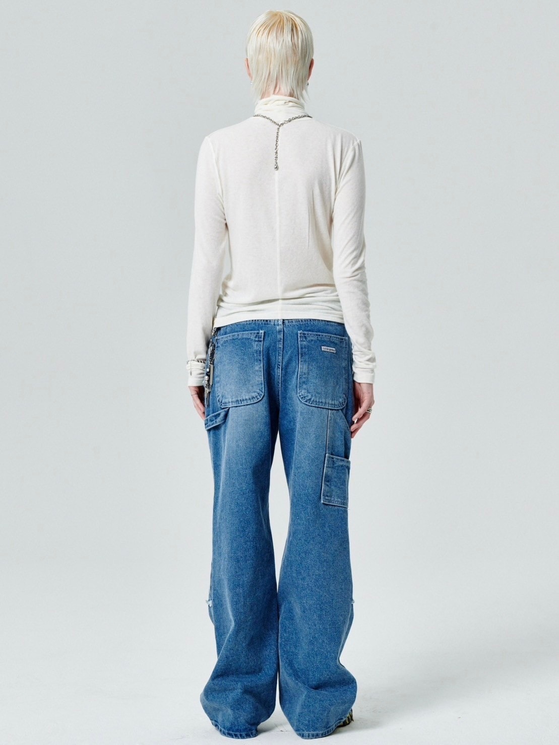 【runningHIGH】ANGORA GAUZE TURTLENECK TOP