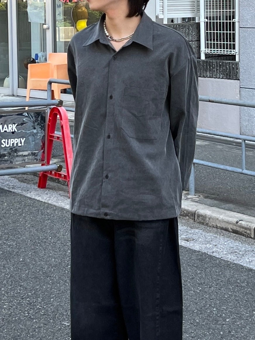 大阪店WEB限定受注制【Chikashitsu +】pigment draw code shirt (2color)