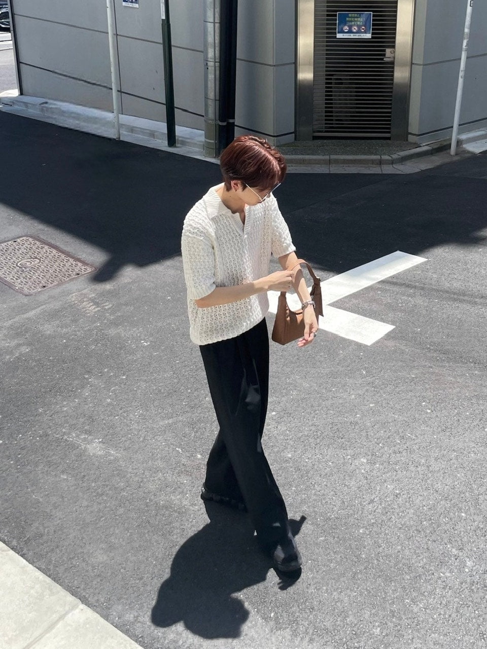 東京店WEB限定受注制【Chikashitsu +】skipper mesh knit polo (3color)