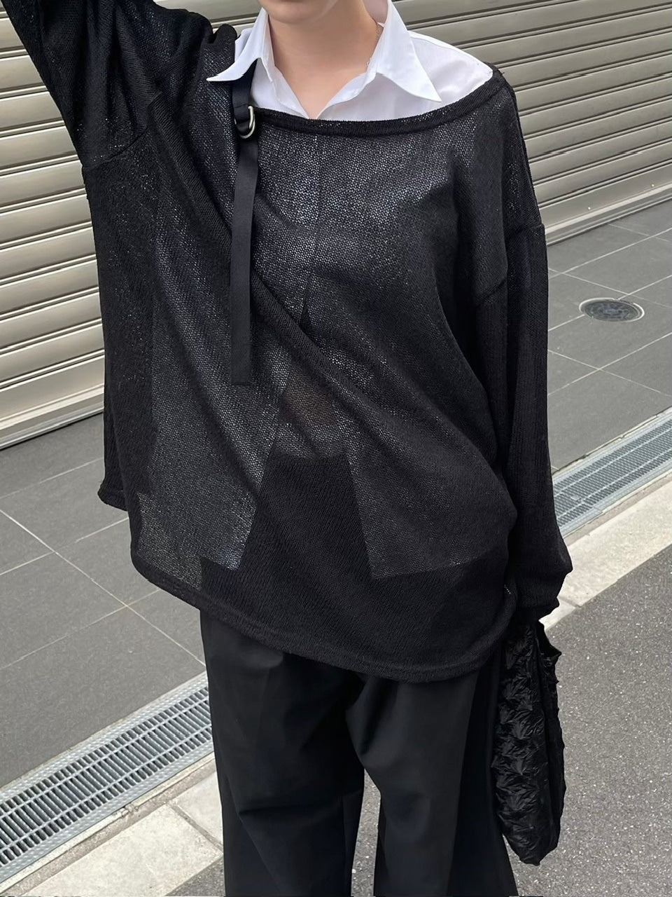 受注制【Chikashitsu +】belt design summer knit (3color)