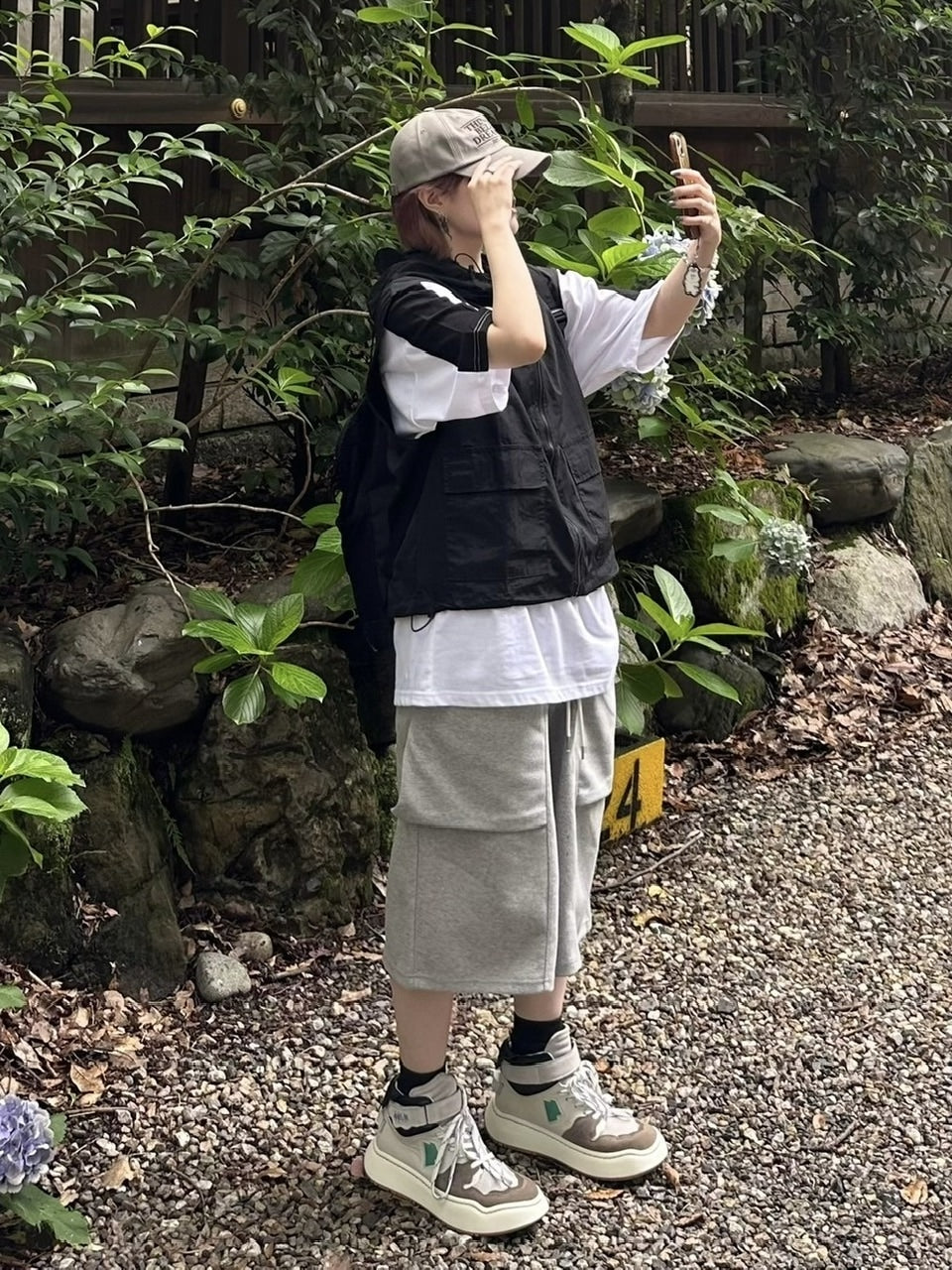 受注制【youll】nylon hooded vest (2color)