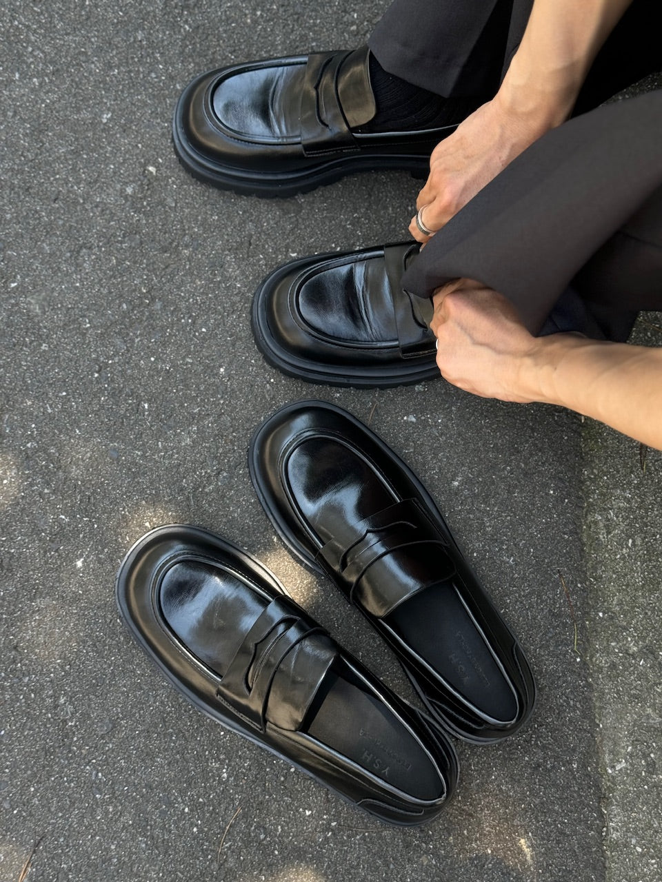受注制【Chikashitsu +】double sole loafer