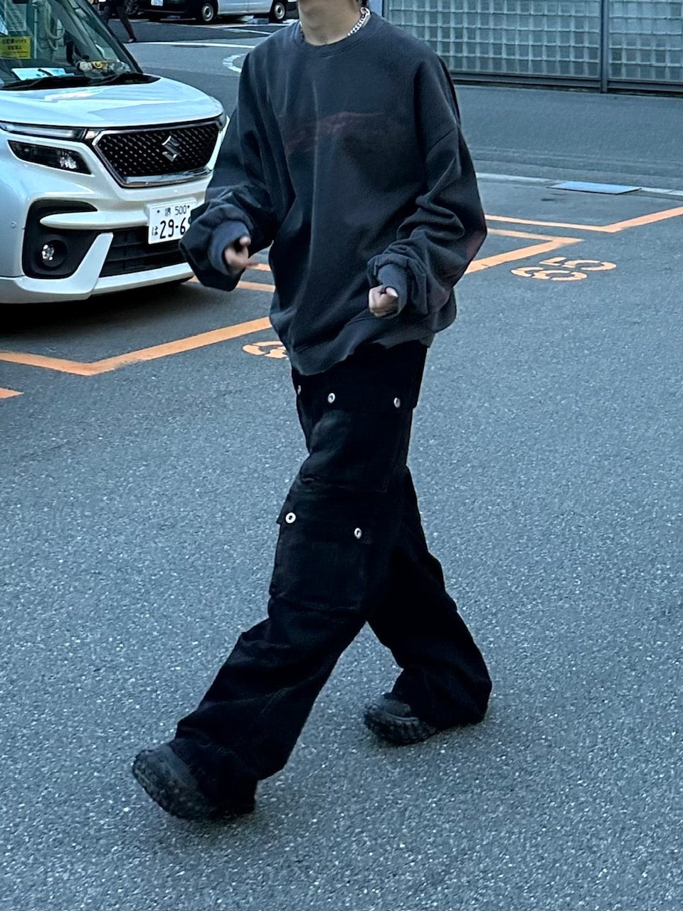 大阪店WEB限定受注制【Chikashitsu +】multi pocket cargo denim pants