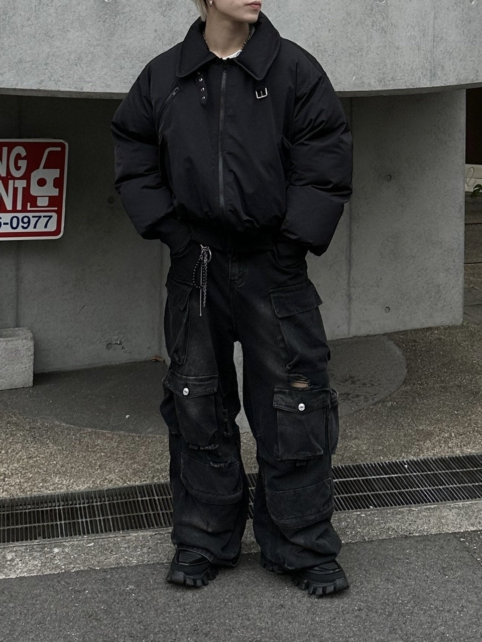 大阪店WEB限定【Chikashitsu +】stand neck padding jacket (2color)