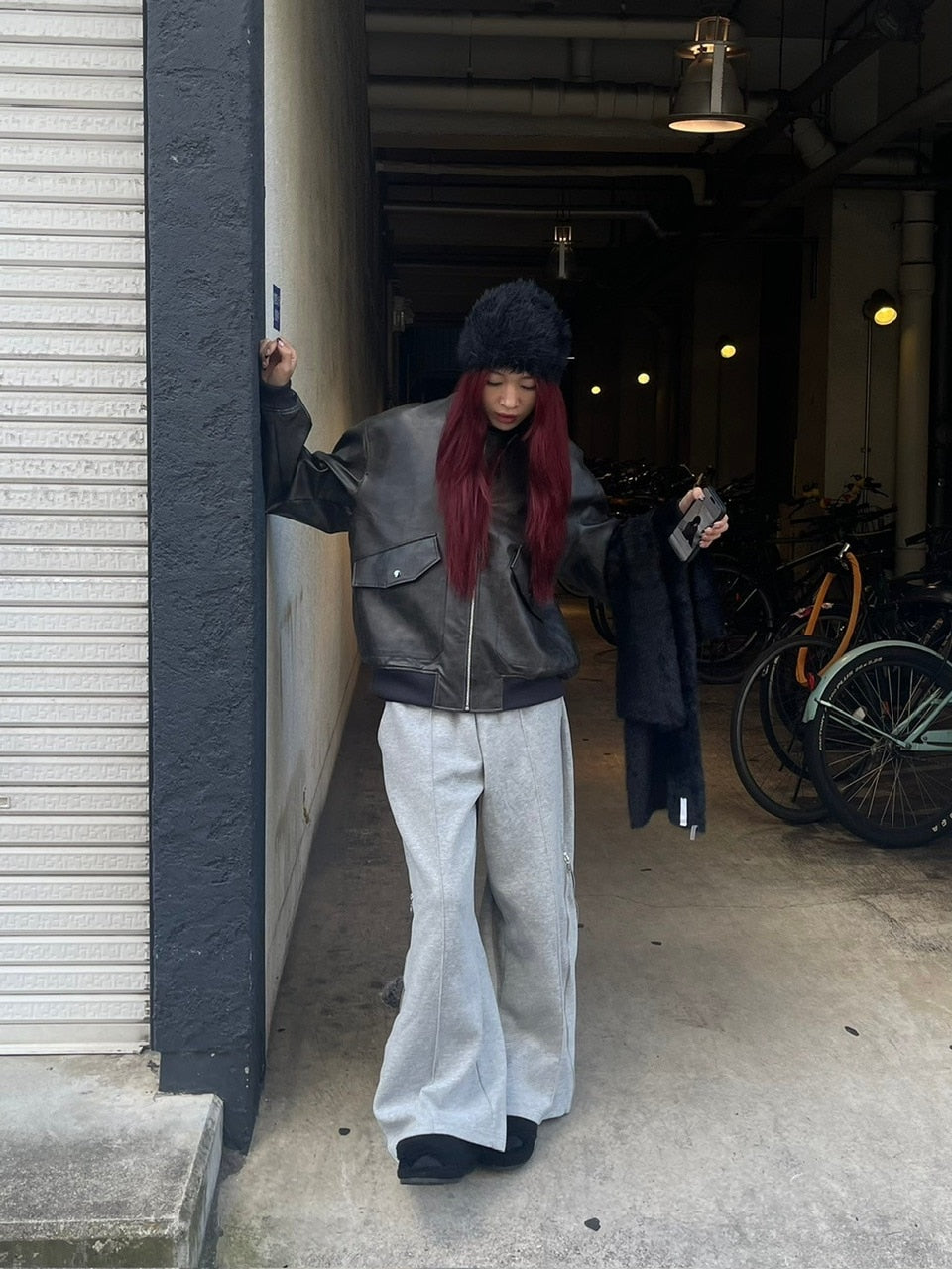 受注制【Chikashitsu +】volume fur beanie (4color)