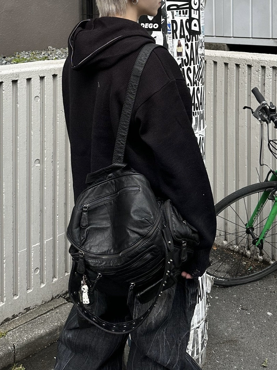 大阪店WEB限定受注制【Chikashitsu +】leather studs backpack
