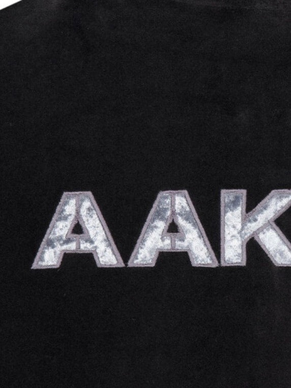 【AAKAM】98 Patch Velour Zip-Up Hoodie