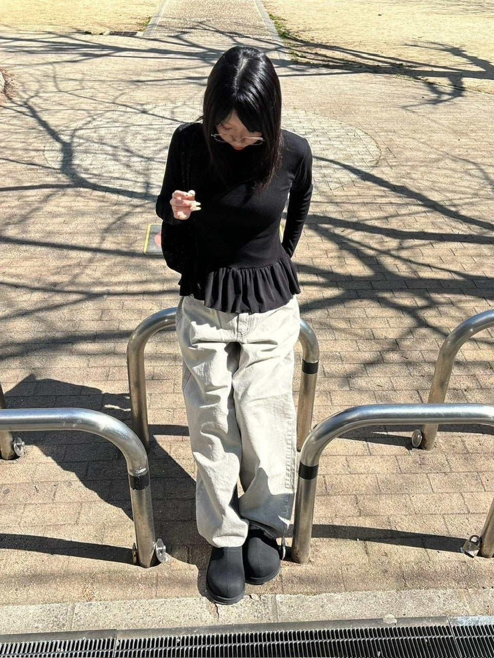 受注制【Chikashitsu +】volume toe suede mule (2color)