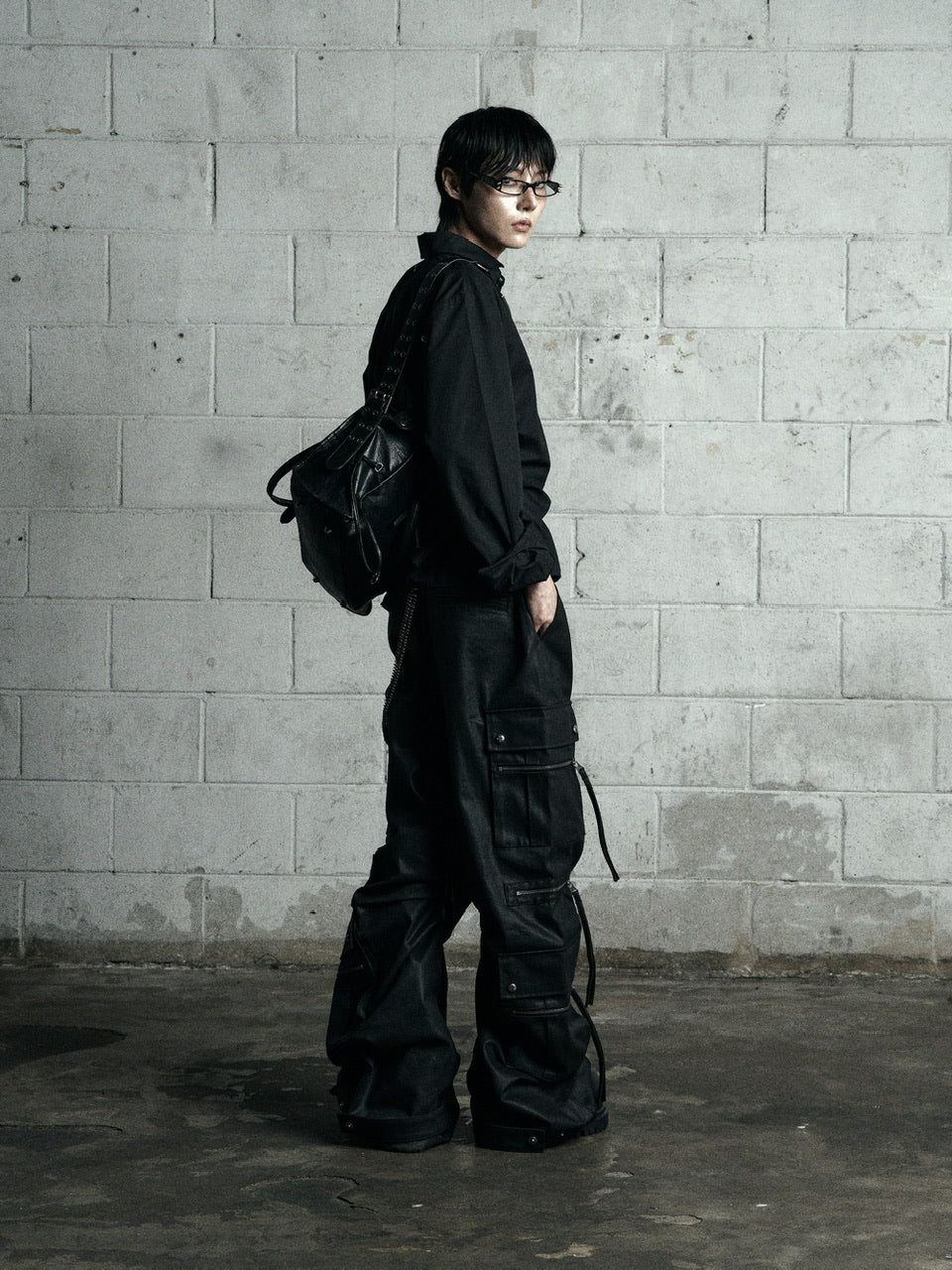 【Rosen Kreuz】CURVE FIT LONG CARGO PANTS