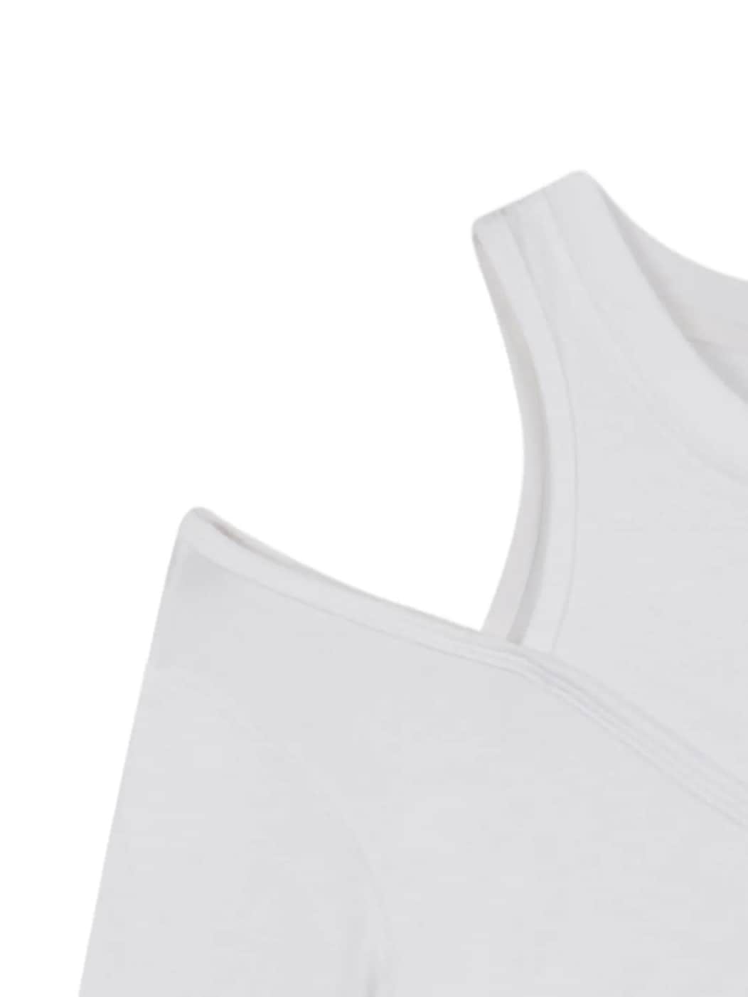 【ROCK CAKE】One Shoulder Layered Top