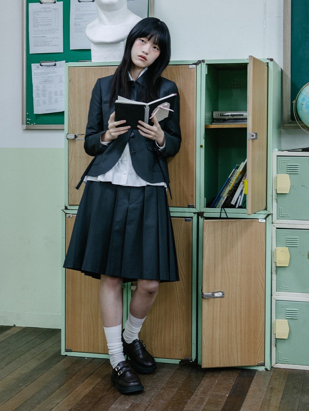 【TUOMIO】MIDI PLEATS RIBBON CULOTTES