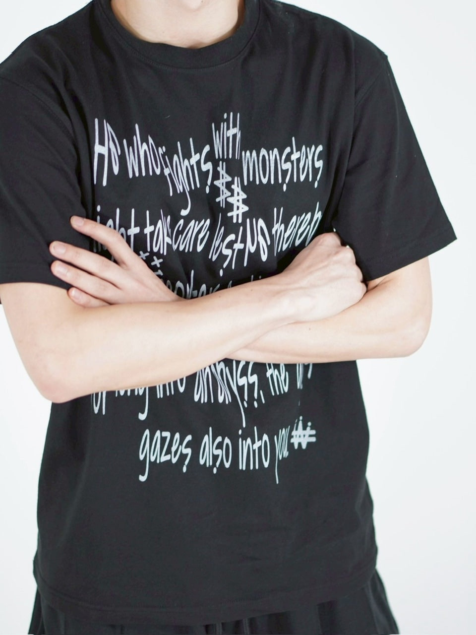 受注制【Chikashitsu +】messaging lettering t-shirt (3color) / 【チカシツプラス】メッセージレタリングプリント半袖Tシャツ