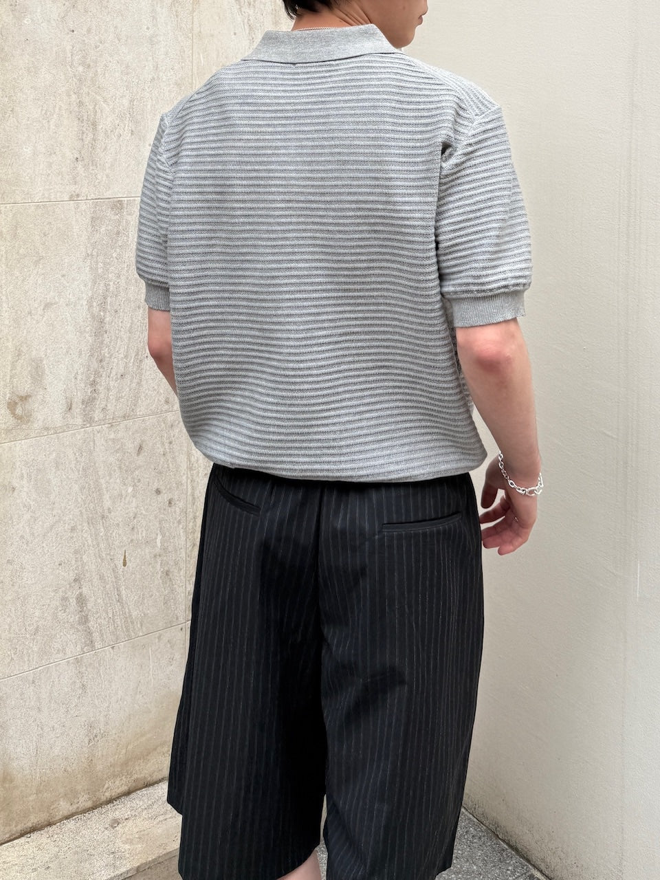 東京店WEB限定受注制【Chikashitsu +】Dry-Touch Rib Knit Polo (2color)