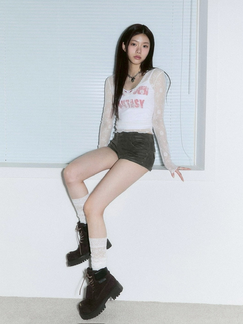 【CHERRYQUIRI】lettering crop sleevless / 【チェリーキュリー】レタリングクロップキャミソール