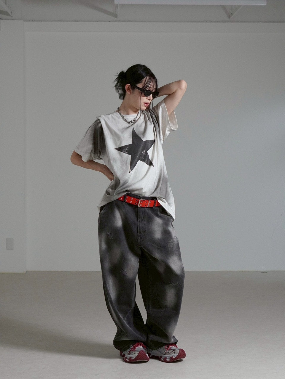 受注制【Chikashitsu +】eyelet belt (4color)