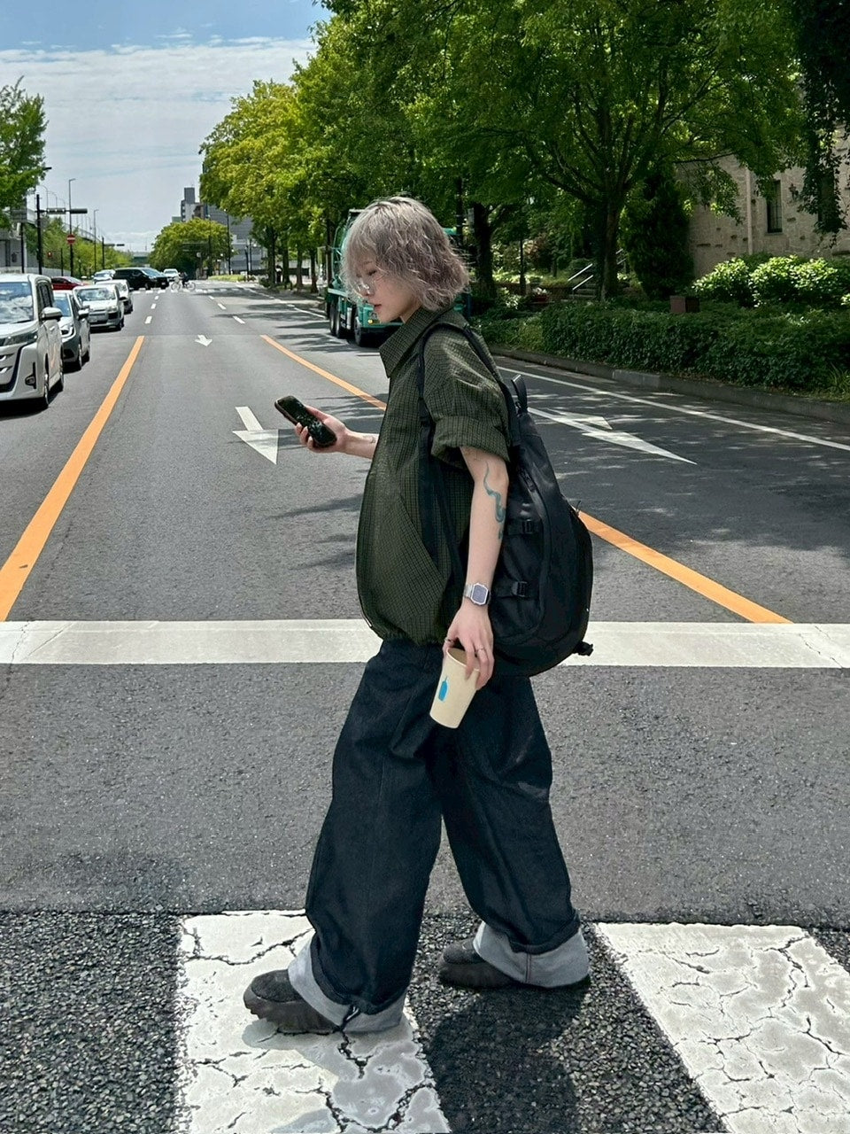 受注制【youll】cropped check shirt jacket (3color)