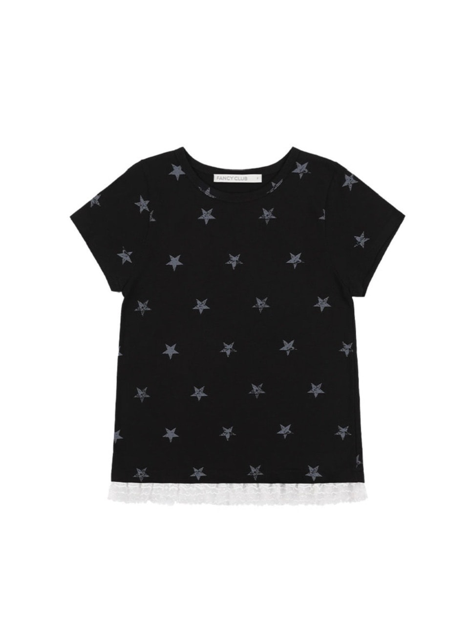 【FANCY CLUB】Lace Star Layered Tee / 【ファンシークラブ】レーススターレイヤード半袖Tシャツ